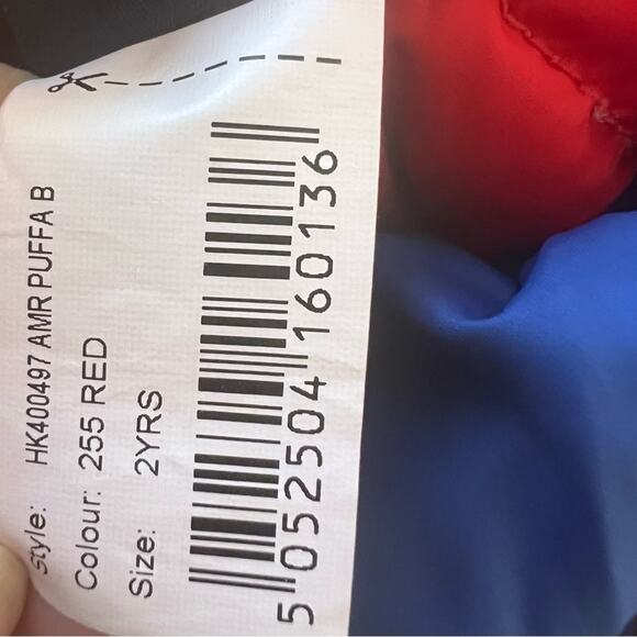 Hackett London Aston Martin Racing Red Down Puffer Jacket Toddler Size 24 months - Picture 12 of 16